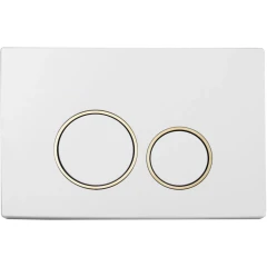 Клавиша смыва, Boheme, белый, золото арт. 660