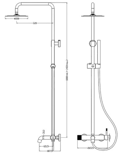Купить купить душевая система, boheme uno, белый арт. 468-mw