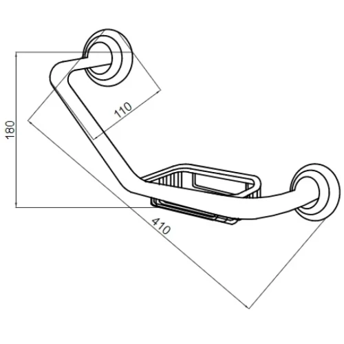 Купить купить поручень с мыльницей, boheme brillante, хром арт. 10448
