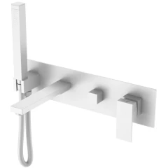 Смеситель для ванны, Boheme Qubic, белый арт. 474-2-MW