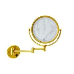 Косметическое зеркало с подсветкой с увеличением, Boheme Imperiale, золото арт. 503