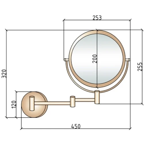 Купить купить косметическое зеркало с подсветкой с увеличением, boheme imperiale, золото арт. 503