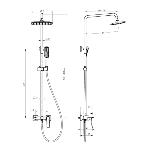Купить купить душевая система, boheme venturo, белый, золото арт. 388-w