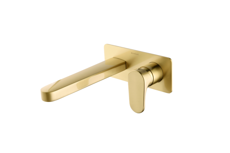 Купить купить смеситель для умывальника из стены, boheme spectre, 455-mg цвет: золото