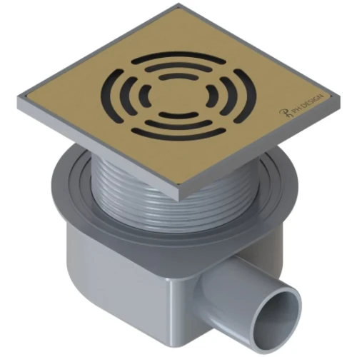 Купить купить душевой трап с решеткой, armadi art smart design, золото арт. 984-10-mg