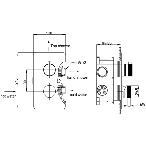 Купить купить смеситель для душа, boheme cell, хром арт. 135-2-cr