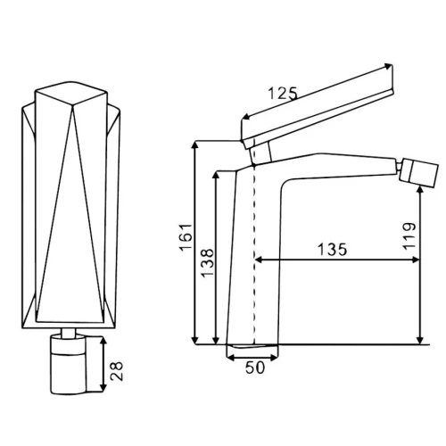 Купить купить смеситель для биде, boheme venturo, оружейная сталь арт. 376-sgm
