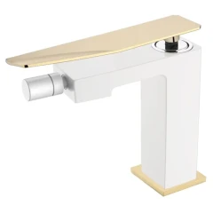 Смеситель для биде, Boheme Q, белый, золото арт. 146-WG.2