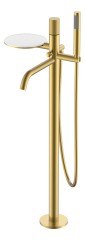 Смеситель для ванны, напольный matt gold c ручкой touch gold, Boheme Stick, арт. 129-MG.2