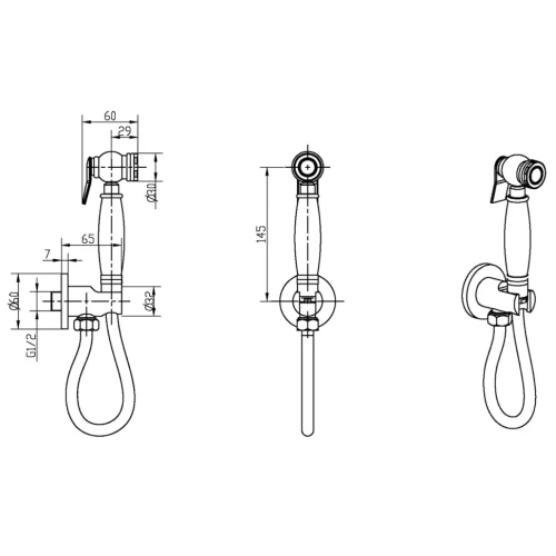 Купить купить гигиеническая лейка, boheme brilante арт. 406