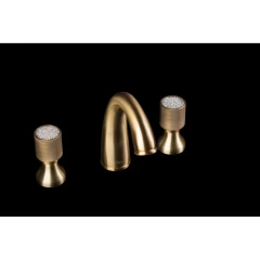 Смеситель для раковины, Boheme Royal Cristal, бронза арт. 317-Royal/CRST black