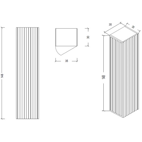 Купить купить шкаф пенал, подвесной, armadi art monaco, капучино, хром арт. 868-ccr