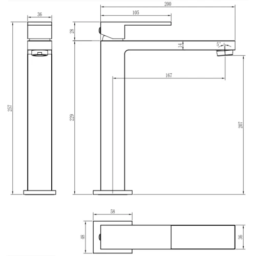 Купить купить смеситель для раковины, boheme qubic, никель брашированный арт. 472-nb