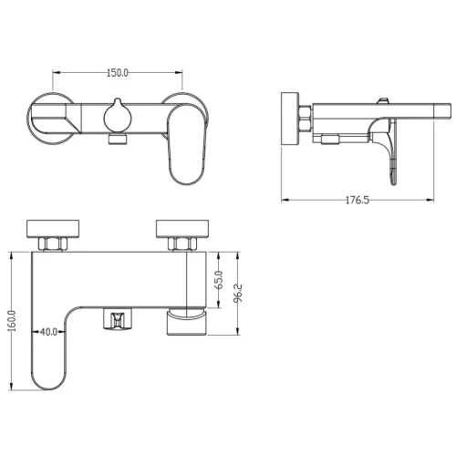 Купить купить смеситель для ванны, boheme spectre, никель арт. 453-nb