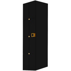 Шкаф пенал, подвесной, Armadi Art Vallessi, черный, золото арт. 844-BG