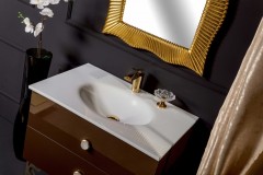 Тумба под раковину, подвесная, Armadi Art NeoArt, dark brown арт. 830-100-DB