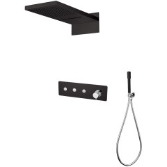 Душевая система, Boheme Fusion, черный, хром арт. 130-BCR