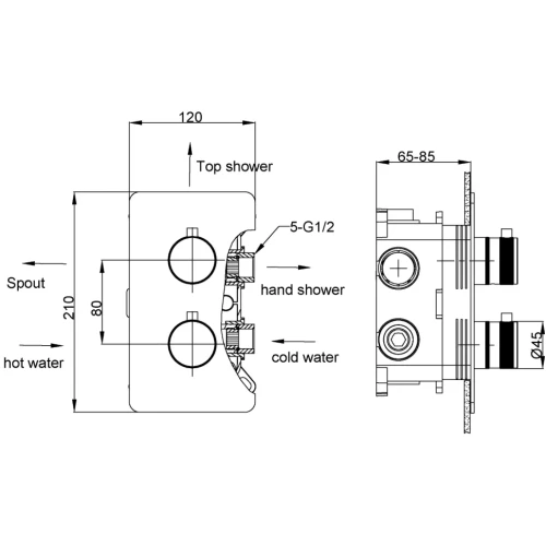 Купить купить смеситель для душа с термостатом, boheme cell, никель арт. 134-3-nb