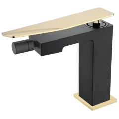 Смеситель для биде, Boheme Q, черный, золото арт. 146-BG.2