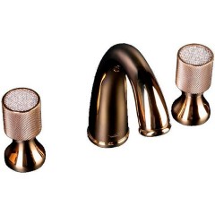 Смеситель для раковины, Boheme Royal Cristal, золото арт. 297-Royal