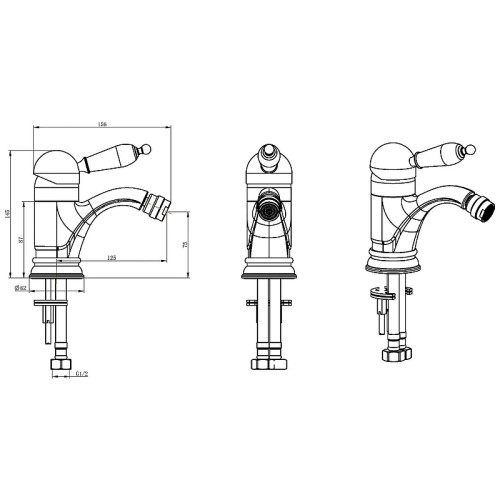Купить купить смеситель для биде, boheme medici, бронза арт. 306-sw