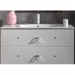 Тумба под раковину Avangarde Piazza подвесная, Armadi Art Vallessi, белый, хром арт. 841-080-WCR