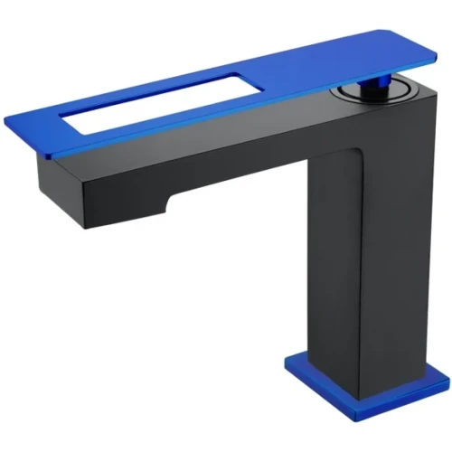 Купить купить смеситель для раковины, boheme q, черный, синий арт. 141-buw