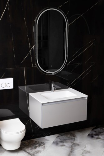 Купить купить зеркало с подсветкой с сенсорным выключателем и подогревом, armadi art modern, черный арт. 568-b