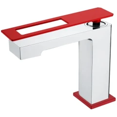 Смеситель для раковины, Boheme Q, хром, красный арт. 141-CRR