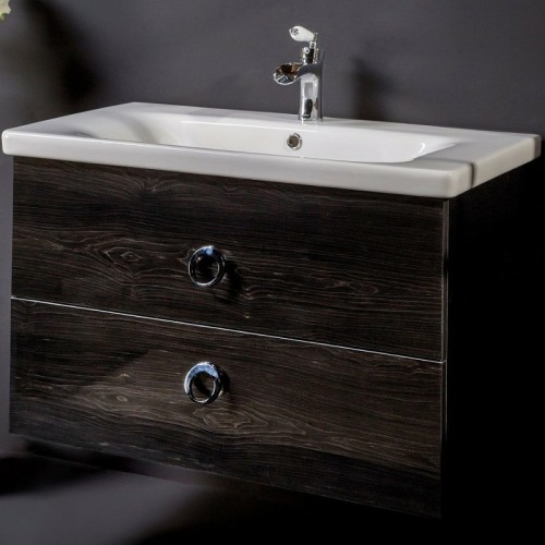 Купить купить тумба под раковину, подвесная wood, armadi art neoart, black wood арт. 830-080-bw