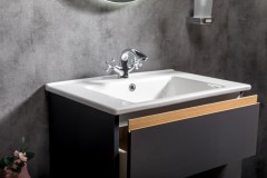 Тумба под раковину, подвесная, Armadi Art Capolda, антрацит арт. 849-065-A