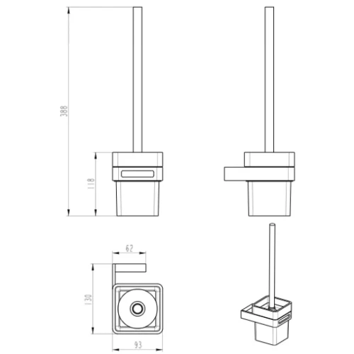 Купить купить ершик для унитаза, boheme q, оружейная сталь арт. 10954-sgm