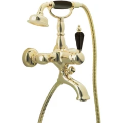 Смеситель для ванны, Boheme Tradizionale Nero, золото арт. 253