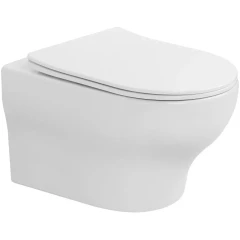 Унитаз подвесной с сиденьем микролифт, Boheme Fiore, белый арт. 978-SET-W