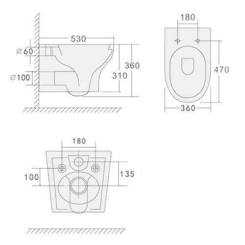Купить купить унитаз подвесной с сиденьем микролифт, boheme fiore, белый арт. 978-set-w