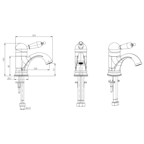 Купить купить смеситель для раковины, boheme crystal, бронза арт. 301-crst