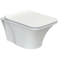 Унитаз подвесной без сиденья, Boheme Mirage, белый арт. 965-W