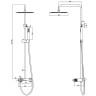 Купить купить стойка для душа nikel brush c ручкой diamond, boheme stick, арт. 128-nb