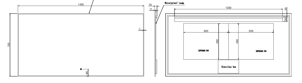 Купить купить зеркало с подсветкой с сенсорным выключателем и подогревом, armadi art modern, золото арт. 543-140-mg