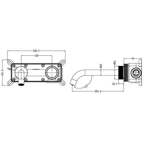 Купить купить смеситель для раковины, boheme tech, антрацит арт. 158/2-gm