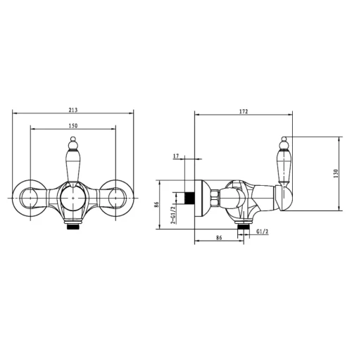 Купить купить смеситель для душа, boheme crystal, золото арт. 284-crst