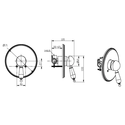 Купить купить смеситель для душа, boheme tradizionale oro, золото арт. 285