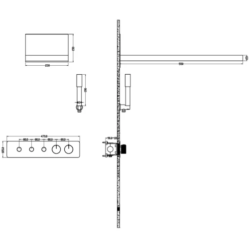 Купить купить душевая система с термостатом, boheme fusion, черный арт. 131-b