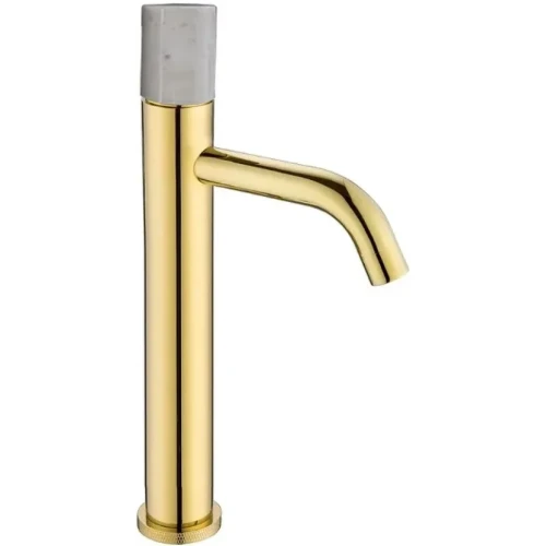 Купить купить смеситель для раковины, boheme stick, золото, белый арт. 122-g-mr-white