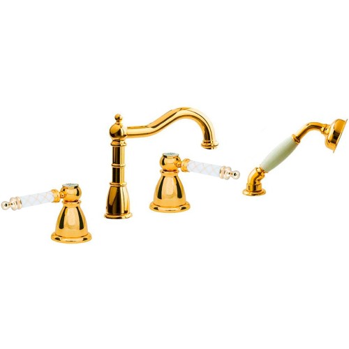 Купить купить смеситель на борт ванны, boheme tradizionale oro, золото арт. 395-mr-w