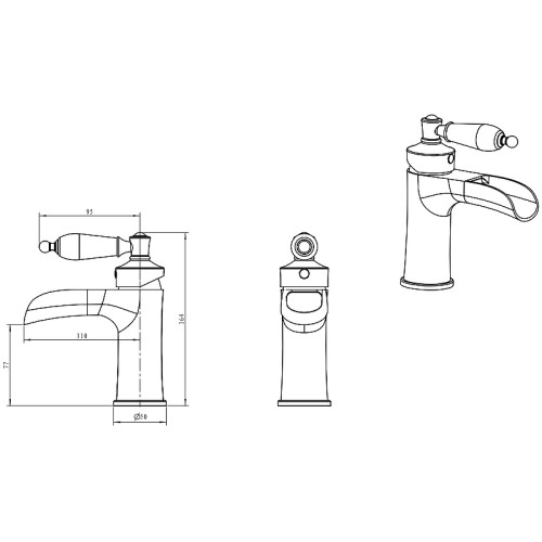 Купить купить смеситель для раковины, boheme vogue, хром арт. 221-blc