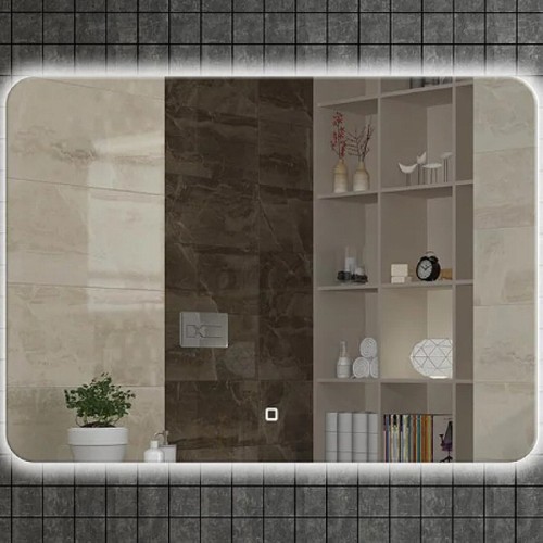 Купить купить зеркало с подсветкой с сенсорным выключателем, armadi art vallessi, алюминий, стекло арт. 543