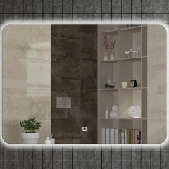 Зеркало с подсветкой с сенсорным выключателем, Armadi Art Vallessi, алюминий, стекло арт. 543