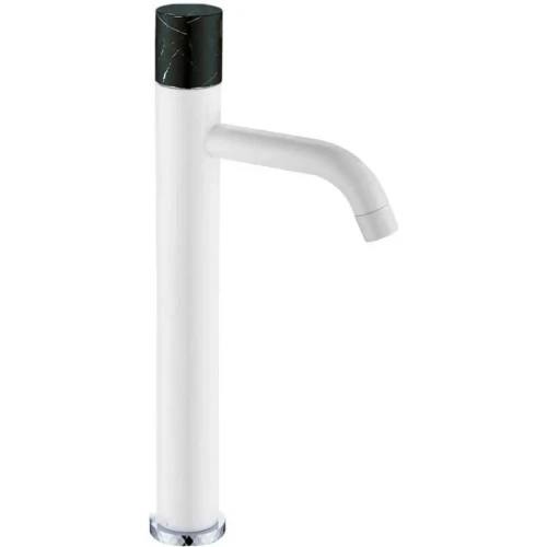 Купить купить смеситель для раковины, boheme stick, белый, черный арт. 122-w-mr-black
