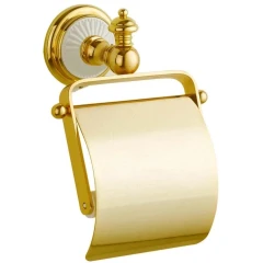 Держатель туалетной бумаги с крышкой, Boheme Palazzo Bianco, золото арт. 10101